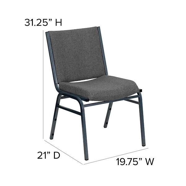 Flash Furniture HERCULES 3'' Thick Padded Stack Chairs (XU60153GY) - Image 4