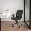 Flash Furniture HERCULES Series Ergonomic LeatherSoft Swivel Big & Tall Task Office Chair, Black (GO2132LEA)