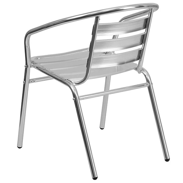 Flash Furniture Contemporary Aluminum Dining Chair, Triple-Slat Back (TLH017B) - Image 6