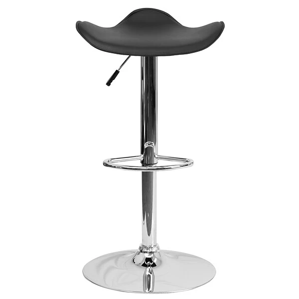 Flash Furniture Contemporary Vinyl Adjustable Height Barstool, Black (CHTC31002BK) - Image 8