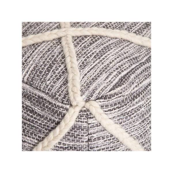 Anji Mountain Fabric Pouf Ottoman, Gray (AMBPF053-2014) - Image 3