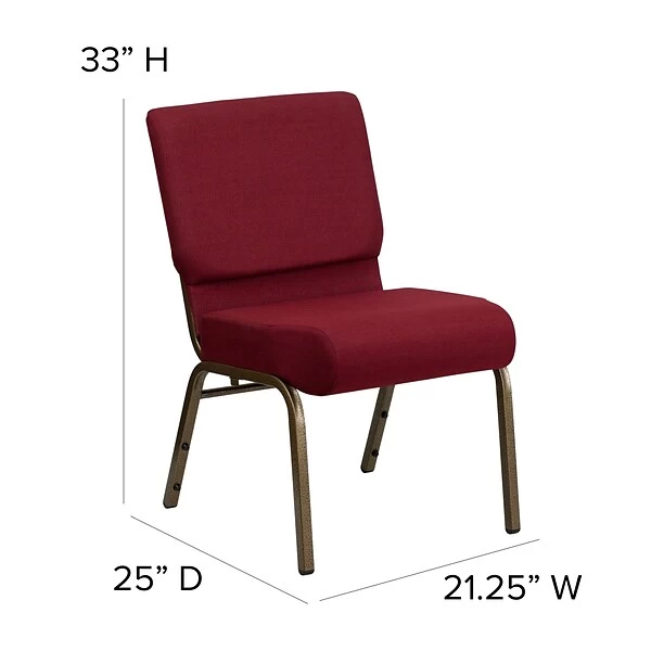 Flash Furniture HERCULES™ Fabric Stacking Church Chair With 4"T Seat, Burgundy (FCH2214GV369) - Image 5