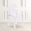 4 Pack. Ghost Chair With Square Back (4OWSQUAREBACK18)