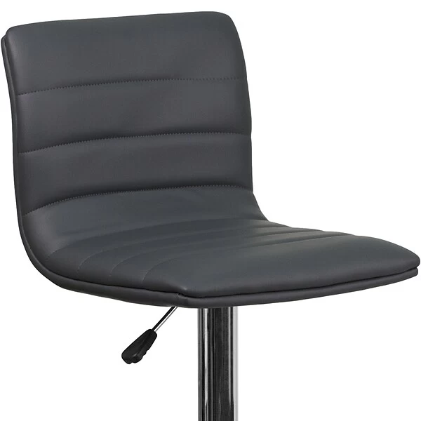 Flash Furniture Modern Vinyl Adjustable Bar Stool, Gray, 2-Pieces (2CH920231GY) - Image 8