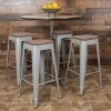 Flash Furniture Metal 30" High Indoor Bar Stool, Silver, 4-Pieces (4ET31320W30SVR)