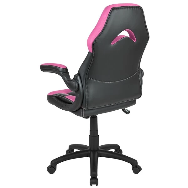 Flash Furniture X10 Ergonomic LeatherSoft Swivel Gaming Chair, Pink/Black (CH00095PK) - Image 7