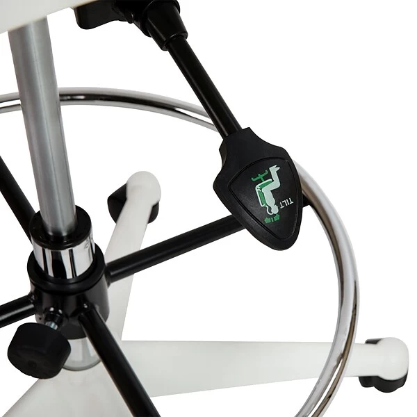 Flash Furniture Mesh Mid-Back Drafting Stool With Lumbar Support, Gray/White (BLLB8801XDGRWH) - Image 7