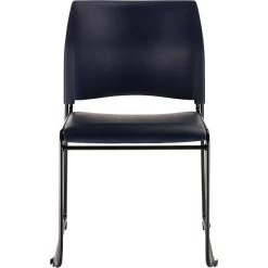 NPS 8700 Series Cafetorium Stack Chair, Black Vinyl Seat/Black Backrest (8710-11-10)