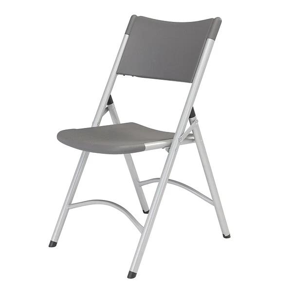 NPS 600 Series Heavy Duty Plastic Folding Chair, Charcoal Slate, 4 Pack (620/4) - Image 2