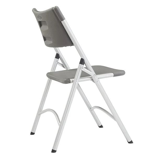 NPS 600 Series Heavy Duty Plastic Folding Chair, Charcoal Slate, 4 Pack (620/4) - Image 3