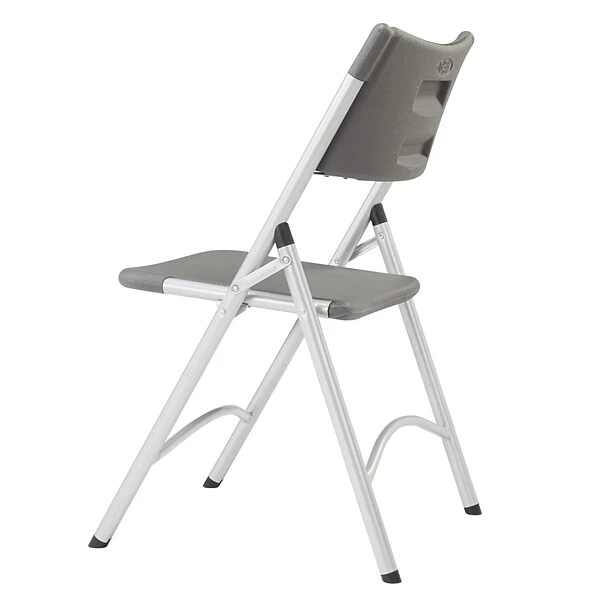 NPS 600 Series Heavy Duty Plastic Folding Chair, Charcoal Slate, 4 Pack (620/4) - Image 4