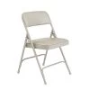 NPS 1200 Series Vinyl Padded Premium Folding Chairs, Warm Grey/Grey, 4/Pack (1202/4)