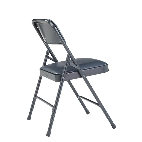 NPS 1200 Series Vinyl Padded Premium Folding Chairs, Dark Midnight Blue/Char-Blue, 4/Pack (1204/4) - Image 3