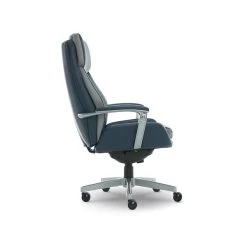 La-Z-Boy Alton Ergonomic Bonded Leather Swivel Executive Chair, Blue (60029-DS)