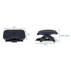 Mount-It! Tilt Adjustable Footrests, Black (MI-7801)
