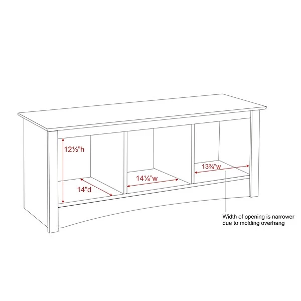 Prepac Cubbie Bench, Drifted Gray (DSC-4820) - Image 6