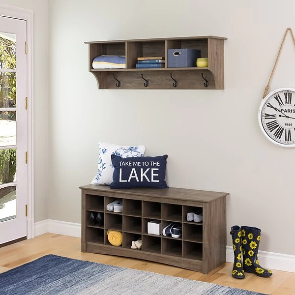 Prepac Shoe Cubbie Bench, Drifted Gray (DSS-4824) - Image 4