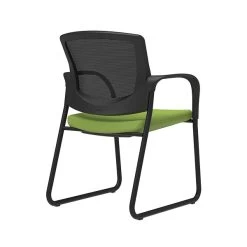 Union & Scale Workplace2.0™ Fabric And Mesh Guest Chair, Pear, Integrated Lumbar, Armless (53271)