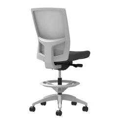 Union & Scale Workplace2.0™ Fabric Stool, Iron Ore, Integrated Lumbar, Armless, Synchro-Tilt, Partial Assembly Required