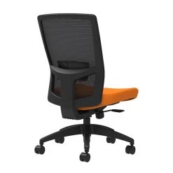 Union & Scale Workplace2.0™ Fabric Task Chair, Apricot, Adjustable Lumbar, Armless, Synchro-Tilt W/ Seat Slide Control (53613)