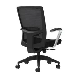 Union & Scale Workplace2.0™ Fabric Task Chair, Black, Adjustable Lumbar, Fixed Arms, Synchro-Tilt W/ Seat Slide Control (53678)
