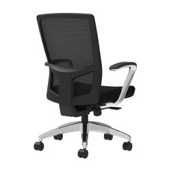 Union & Scale Workplace2.0™ Fabric Task Chair, Black, Integrated Lumbar, Fixed Arms, Synchro-Tilt W/ Seat Slide Control (53671)