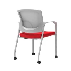 Union & Scale Workplace2.0™ Fabric Guest Chair, Ruby Red, Integrated Lumbar, Fixed Arms, Stationary Seat Control (53690)