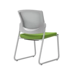Union & Scale Workplace2.0™ Fabric Guest Chair, Pear, Integrated Lumbar, Armless, Stationary Seat Control (53758)