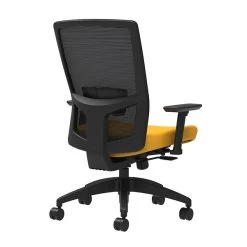 Union & Scale Workplace2.0™ Fabric Task Chair, Goldenrod, Adjustable Lumbar, 2D Arms, Synchro-Tilt With Seat Slide (53607)