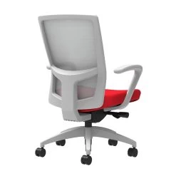 Union & Scale Workplace2.0™ Fabric Task Chair, Ruby Red, Integrated Lumbar, Fixed Arms, Adv Synchro-Tilt Seat Control (53598)