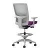 Union & Scale Workplace2.0™ Fabric Stool, Amethyst, Adjustable Lumbar, 2D Arms, Synchro-Tilt (53764)