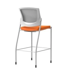 Union & Scale Workplace2.0™ Bistro Height Stool Fog Mesh, Armless, Apricot Fabric (54256)