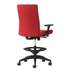 Union & Scale Workplace2.0™ Stool Upholstered 2D, Adjustable Arms, Ruby Fabric, Limited Synchro Tilt (54213)
