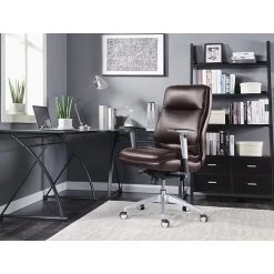 Beautyrest Platinum Abott Mid-Back Task Chair, Brown (49608BR)