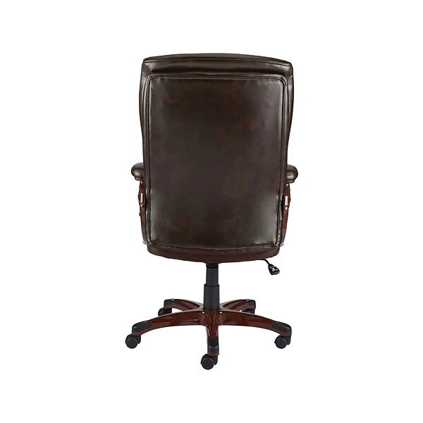 Quill BrandĀ® Westcliffe Bonded Leather Computer And Desk Chair, Brown (50219R-CC)