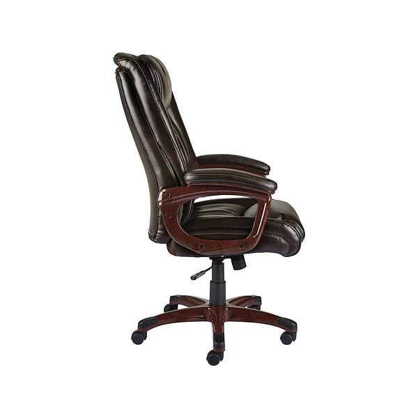Quill BrandĀ® Westcliffe Bonded Leather Computer And Desk Chair, Brown (50219R-CC) - Image 3