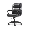 Sadie Mid-Back Executive Chair, Fixed Padded Arms, Black Leather (BSXVST305)