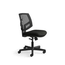 HON Volt Mesh Back Leather Computer And Desk Chair, Black (H5711.SB11.T)