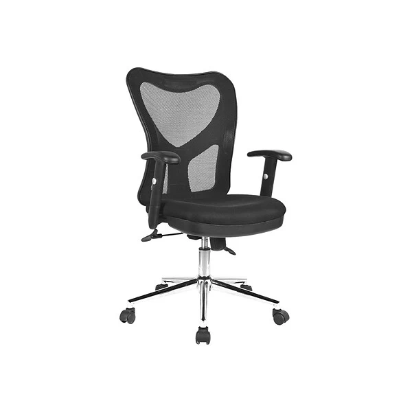 Techni Mobili Mesh Back Fabric Task Chair, Black (RTA-0098M-BK)