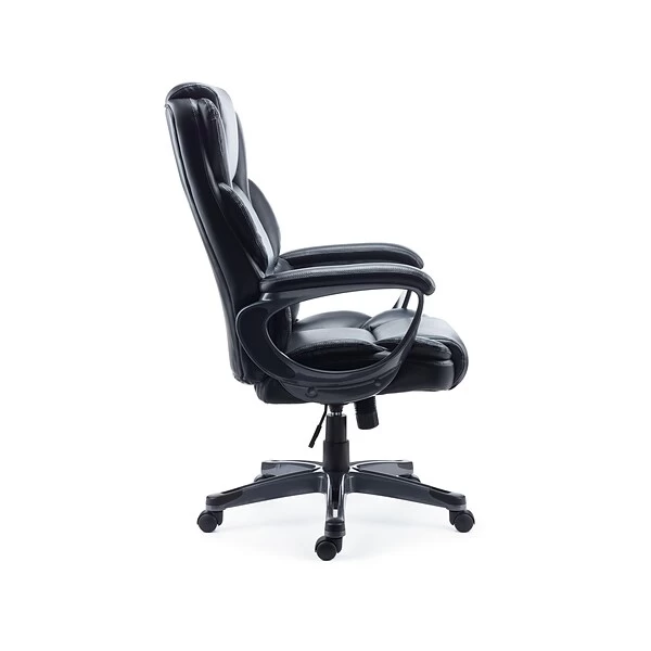Quill Brand® Mcallum Bonded Leather Manager Chair, Black (51473) - Image 3