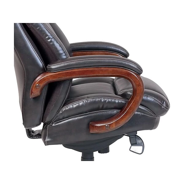 La-Z-Boy Trafford Faux Leather Executive Big & Tall Chair, 400 Lb. Capacity, Vino Brown (45782OSS) - Image 4