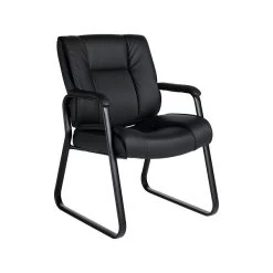Global Offices To Go Luxhide Guest Chair, Black (OTG2782)
