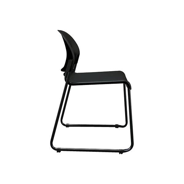HON GuestStacker Plastic Banquet/Reception Chairs, Onyx, 4/Pack (HON4031ONT)
