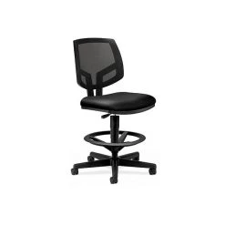 HON Volt Mesh Back SofThread Leather Computer And Desk Stool, Black (H5715.SB11.T)