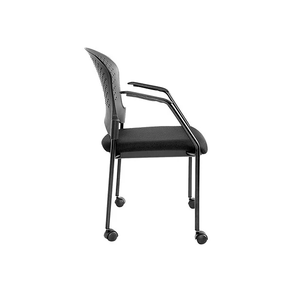 EuroTech Breeze Mesh Back Fabric Office Chair, Black, 2/Carton (FS9070)