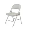 NPS Commercialine 950 Series Vinyl Upholstered Commercialine Folding Chairs, Gray/Gray, 4 Pack (952/4)