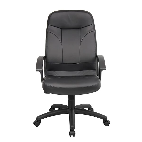 Boss High Back LeatherPlus Chair, Black (B8401)