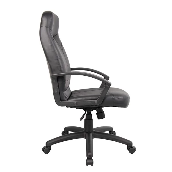 Boss High Back LeatherPlus Chair, Black (B8401) - Image 2