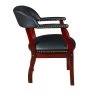 Regency Ivy League Vinyl Captain Chair, Black (9004BK)