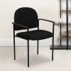 Flash Furniture Comfort Fabric Reception Chair, Black (BT-516-1-BK-GG)